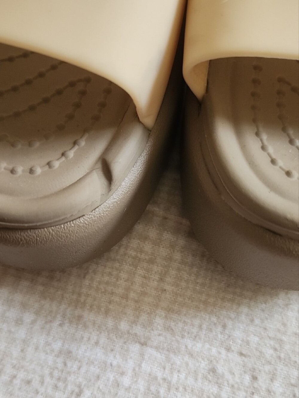 CROCS Women's Beige and Brown Wedge Sandals - Picture 4 of 9